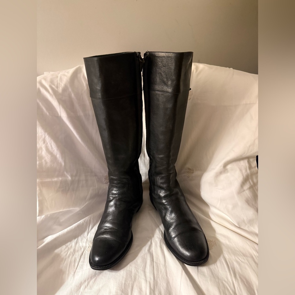 Authentic Henry Cuir for Barneys New York black leather knee-high boots size 39